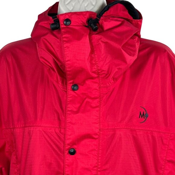 Moonstone Goretex Jacket Rain Coat Small Red Hood Nylon Shell Ripstop Gorpcore - Picture 3 of 16